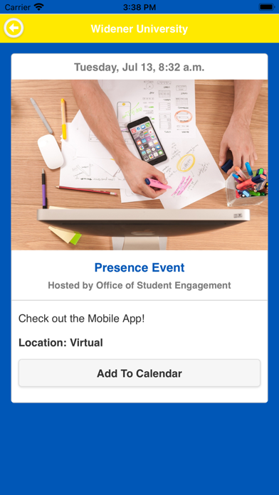 Widener Events screenshot 1