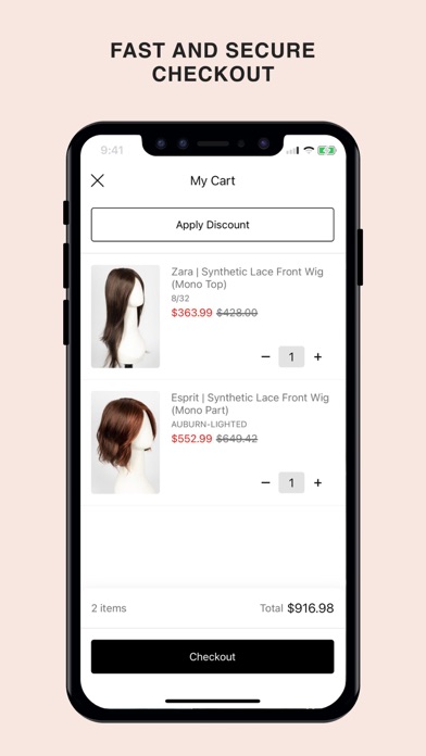 Wigs.com screenshot 1