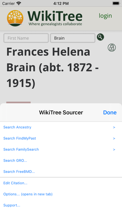 WikiTree Sourcer screenshot 1