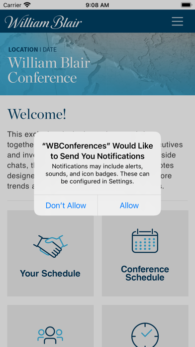 William Blair Conferences screenshot 2