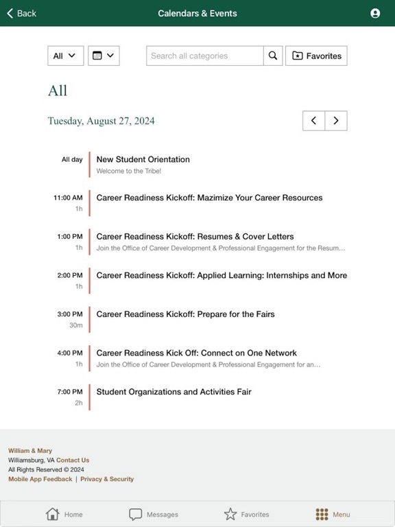 William & Mary Mobile screenshot 5