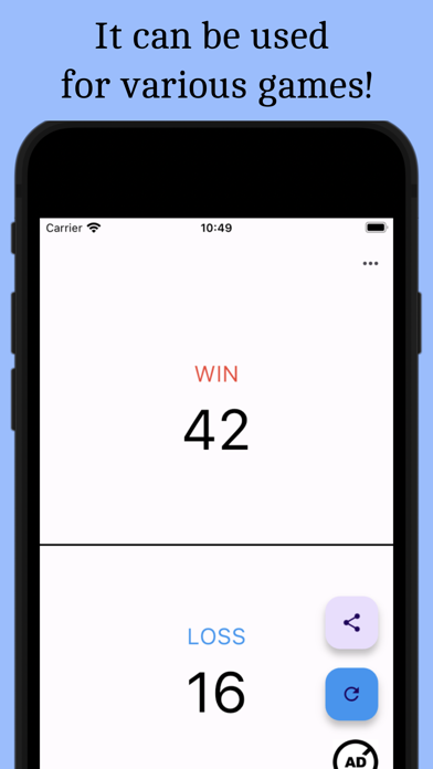Win-Loss Counter screenshot 2