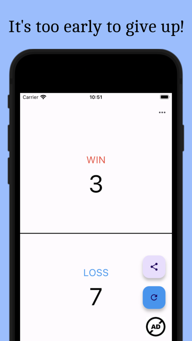 Win-Loss Counter screenshot 1