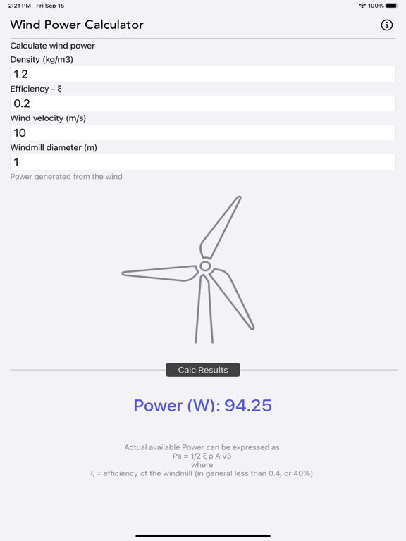 Wind Power Calculator screenshot 5