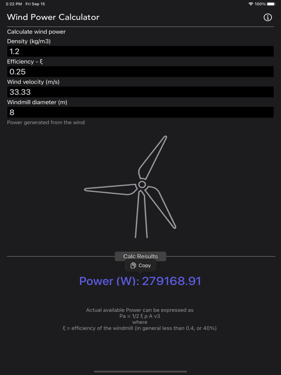 Wind Power Calculator screenshot 9