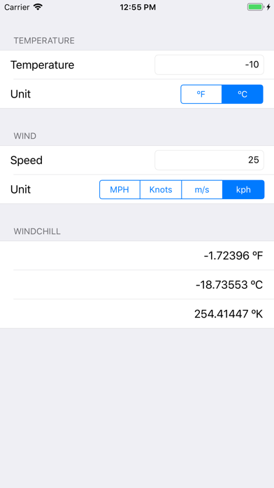 Windchill Temperature screenshot 3
