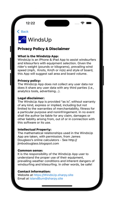 WindsUp screenshot 1