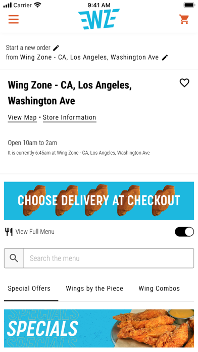 Wing Zone Ordering screenshot 2