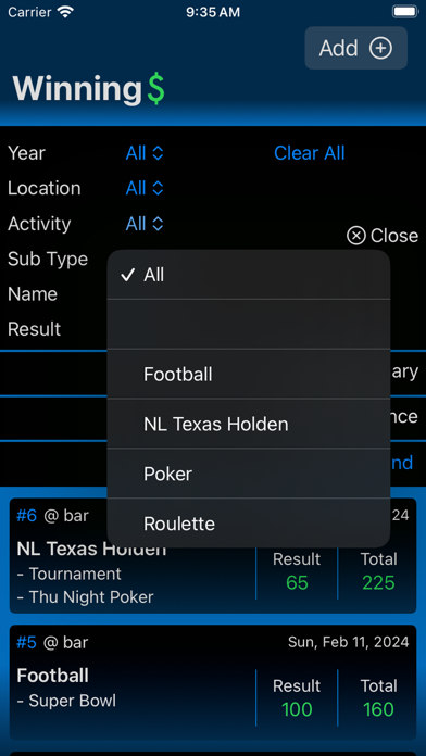 Winnings screenshot 1