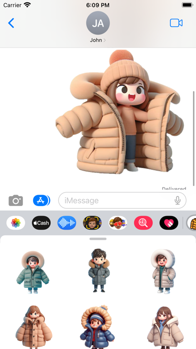 Winter Coat Stickers screenshot 2