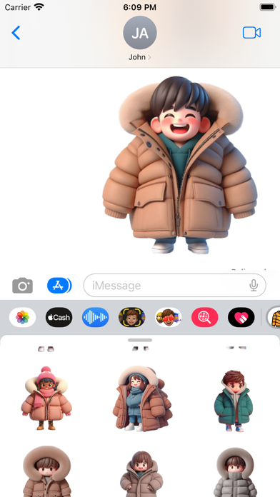 Winter Coat Stickers screenshot 1