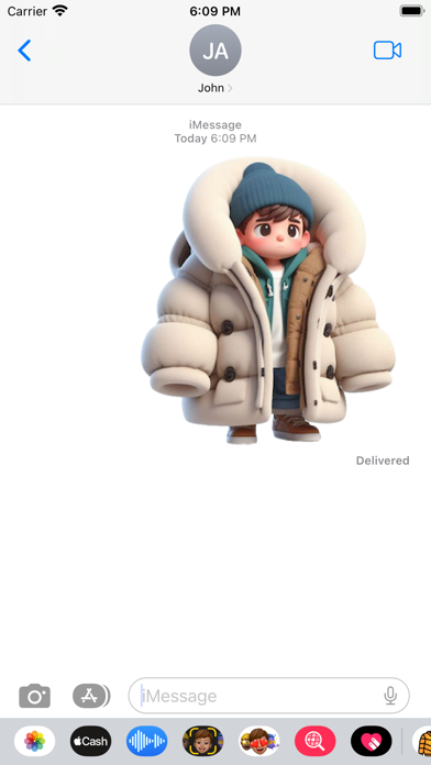 Winter Coat Stickers screenshot 3