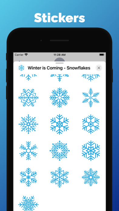 Winter - Snowflakes stickers screenshot 2