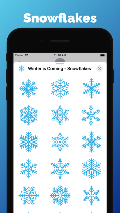 Winter - Snowflakes stickers screenshot 3