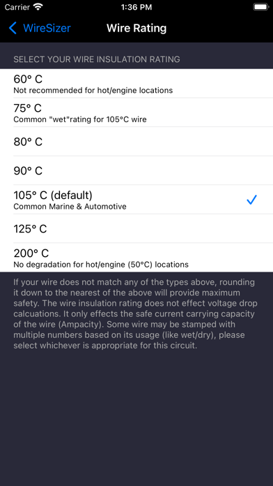 WireSizer - DC Voltage Drop screenshot 1
