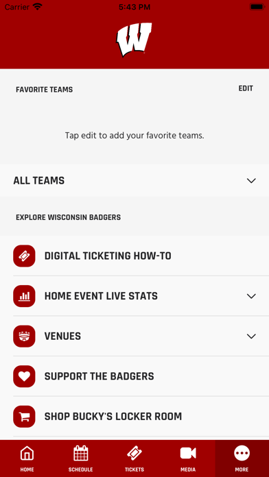 Wisconsin Badgers screenshot 1