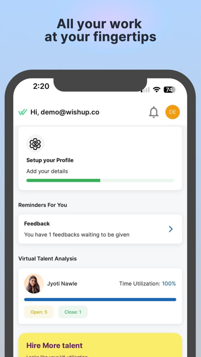 Wishup-Hire Virtual Assistants screenshot 5