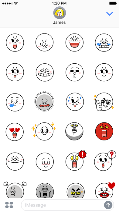 Witty-MOON Emoji - LINE FRIENDS screenshot 1