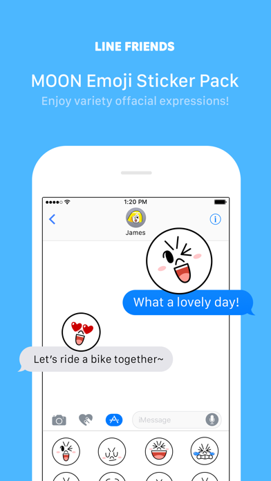 Witty-MOON Emoji - LINE FRIENDS screenshot 3