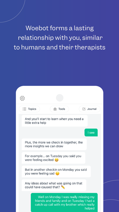 Woebot: The Mental Health Ally screenshot 2