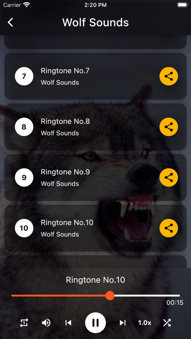 Wolf Sounds Ringtones screenshot 3