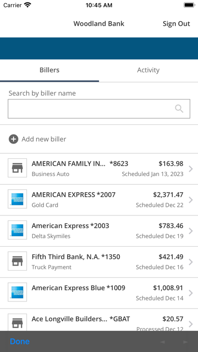 Woodland Bank Mobile Banking screenshot 1