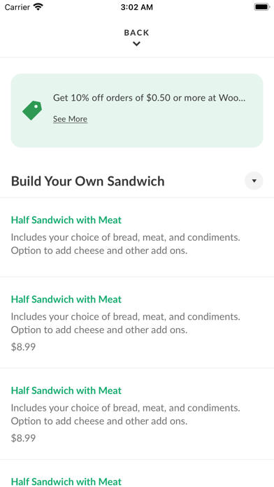 Woodlands Market: Ordering screenshot 2