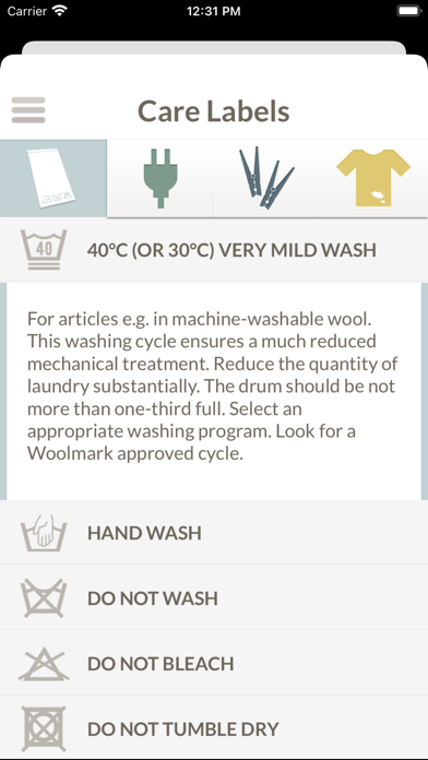 Wool Care Guide screenshot 1