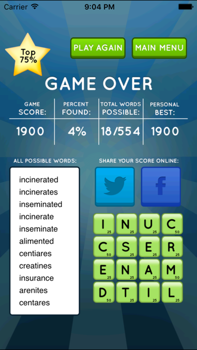 Word Seek HD: Fun Word Search screenshot 1