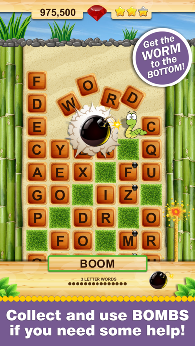 Word Wow - Help the worm down screenshot 1