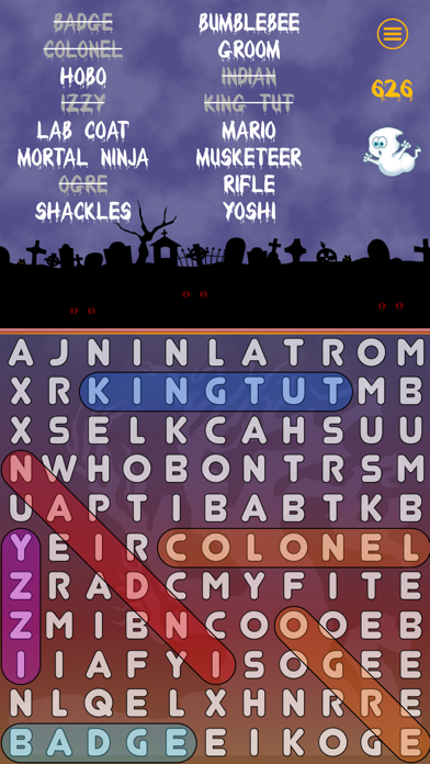 WordSearch Halloween screenshot 2