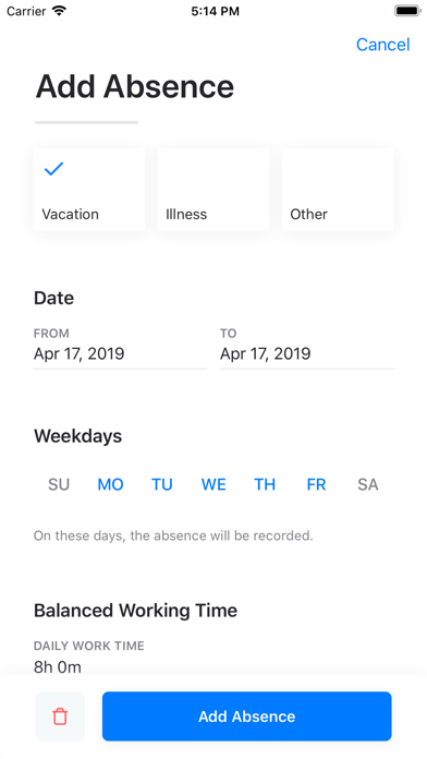 WORK • Time Sheet screenshot 1
