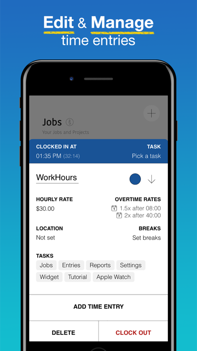 WorkHours: Time Tracker screenshot 1