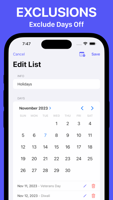 Working Days Counter & Widget screenshot 4