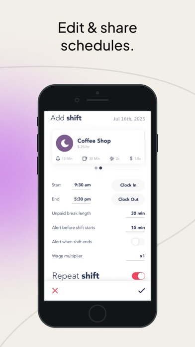WorkTime: Shift Work Calendar screenshot 2
