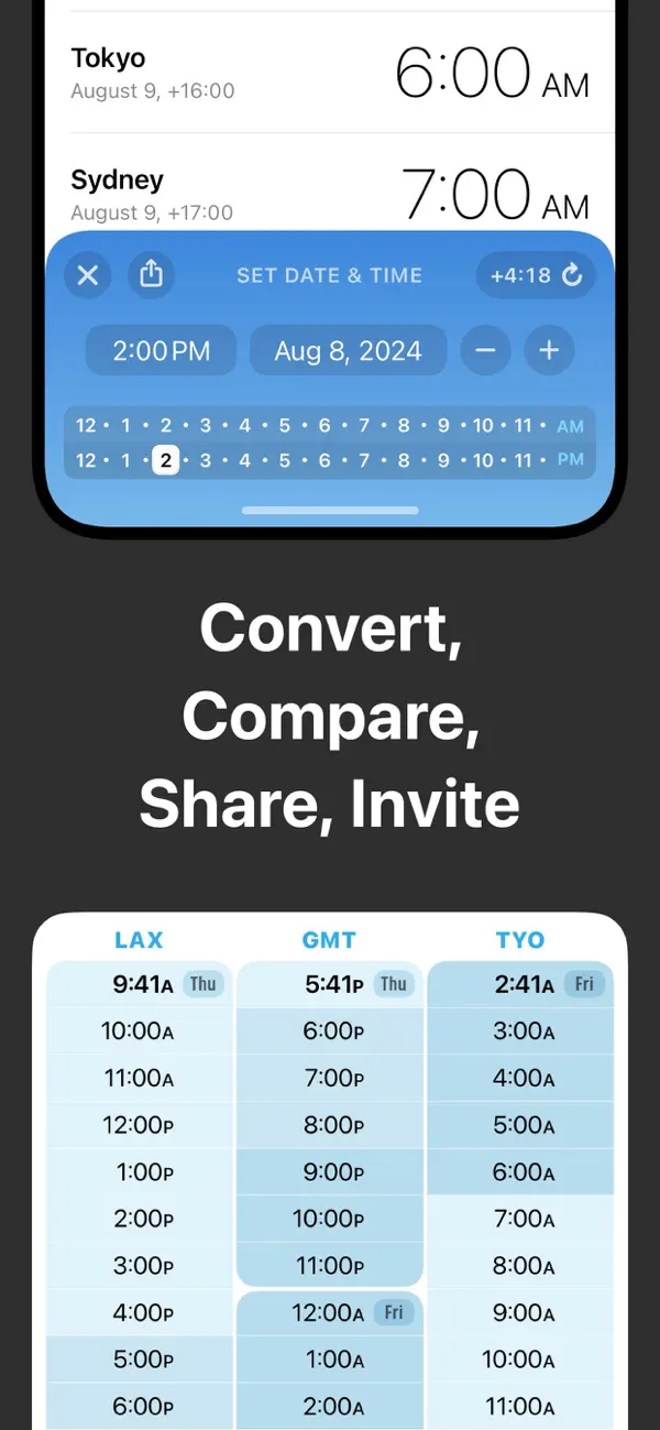World Clock Time Zone Widgets screenshot 2