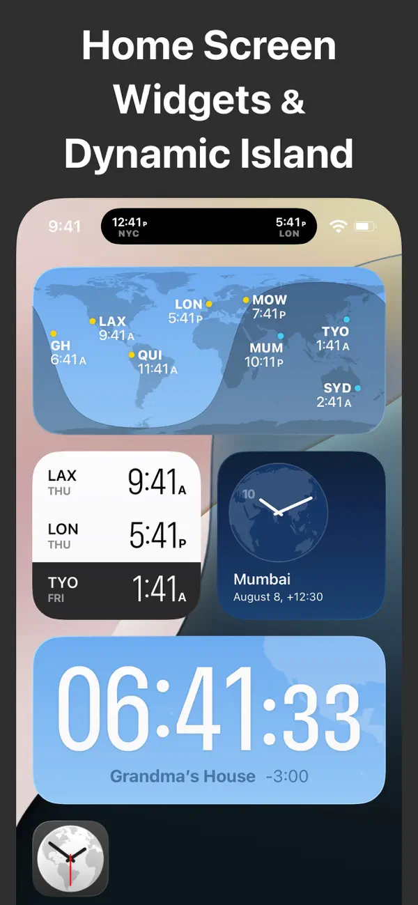 World Clock Time Zone Widgets screenshot 5