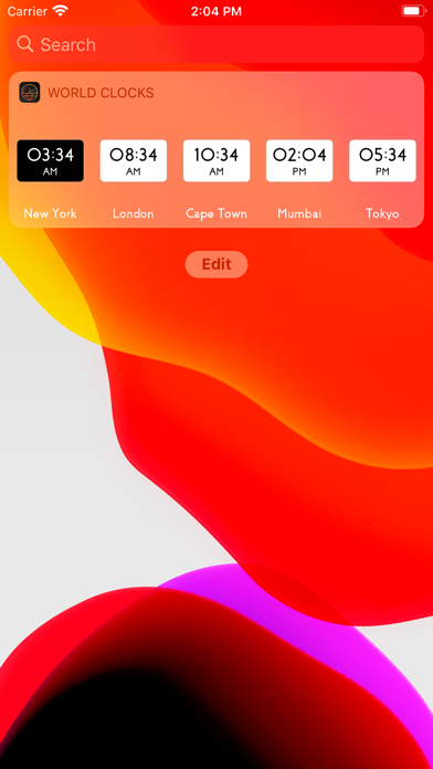 World Clocks - Widget screenshot 1