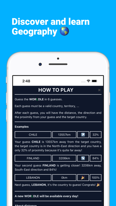 Worldle:Geography Daily Puzzle screenshot 1