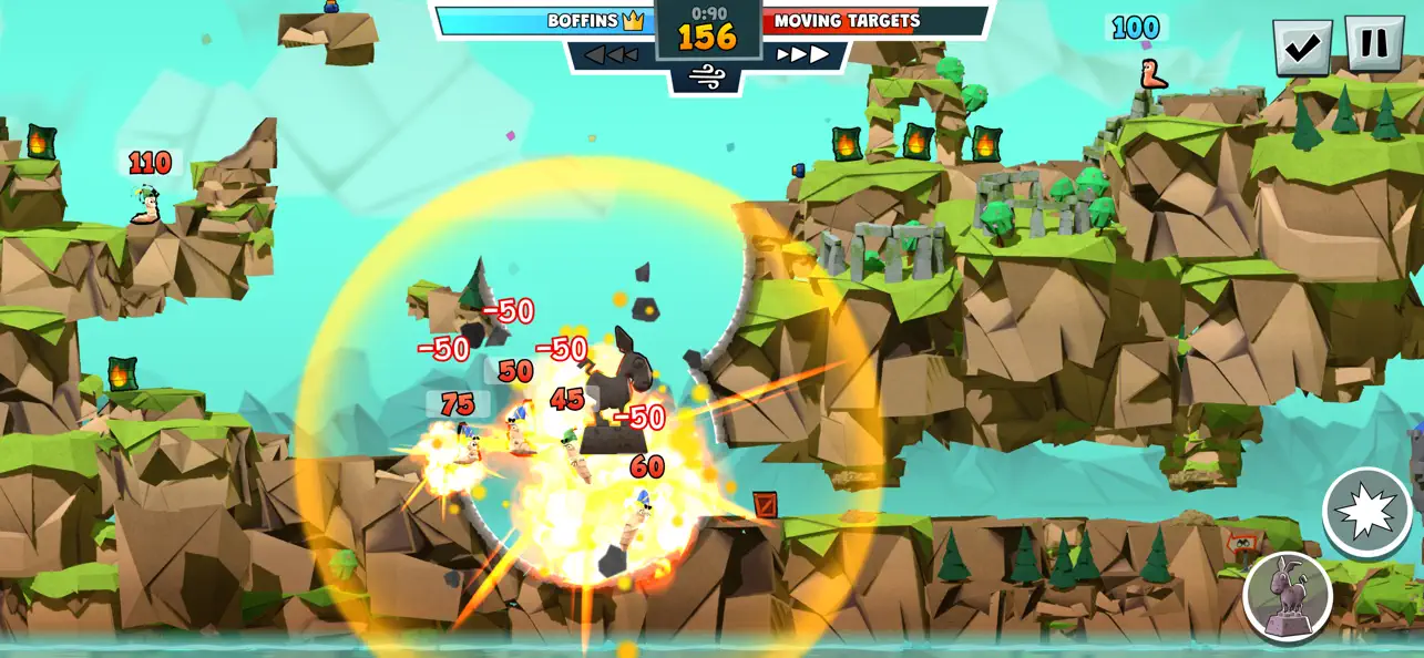 Worms Across Worlds screenshot 1