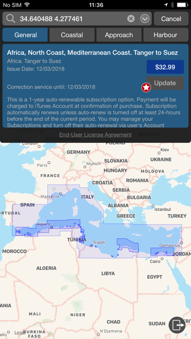 Wärtsilä iSailor screenshot 1