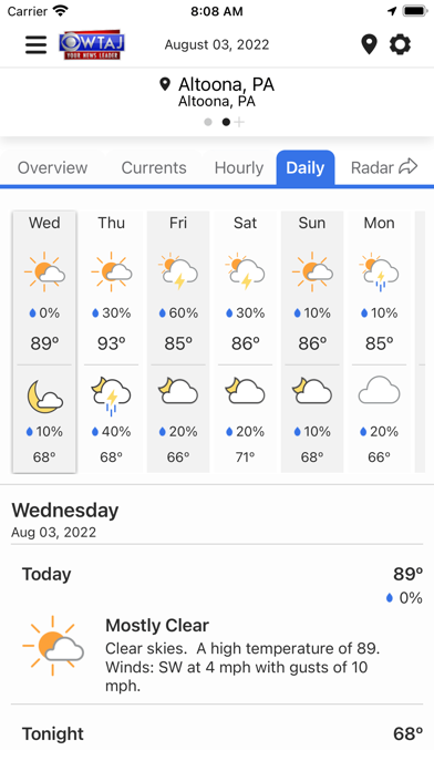 WTAJ Your Weather Authority screenshot 2