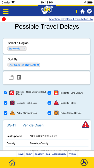 WV 511 Drive Safe screenshot 3