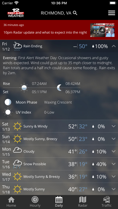 WWBT First Alert Weather screenshot 2