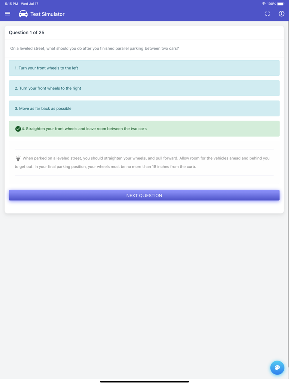 Wyoming DOT Practice Test screenshot 1