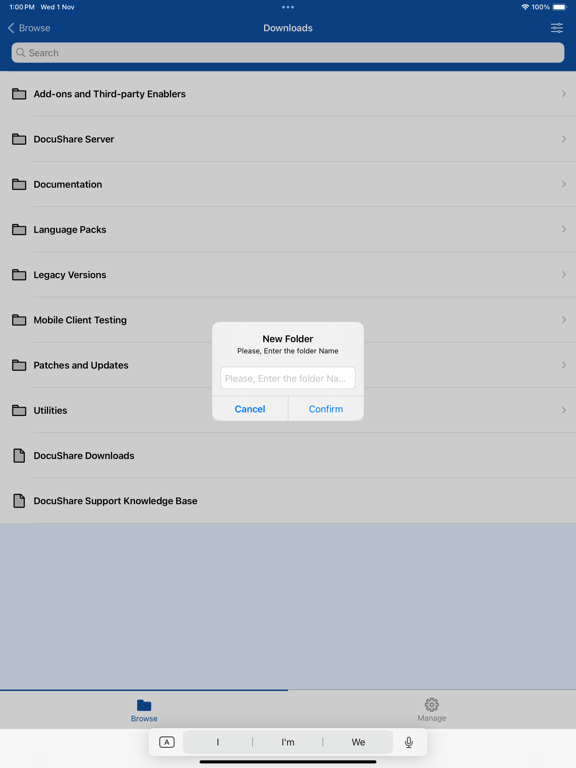 Xerox DocuShare screenshot 2