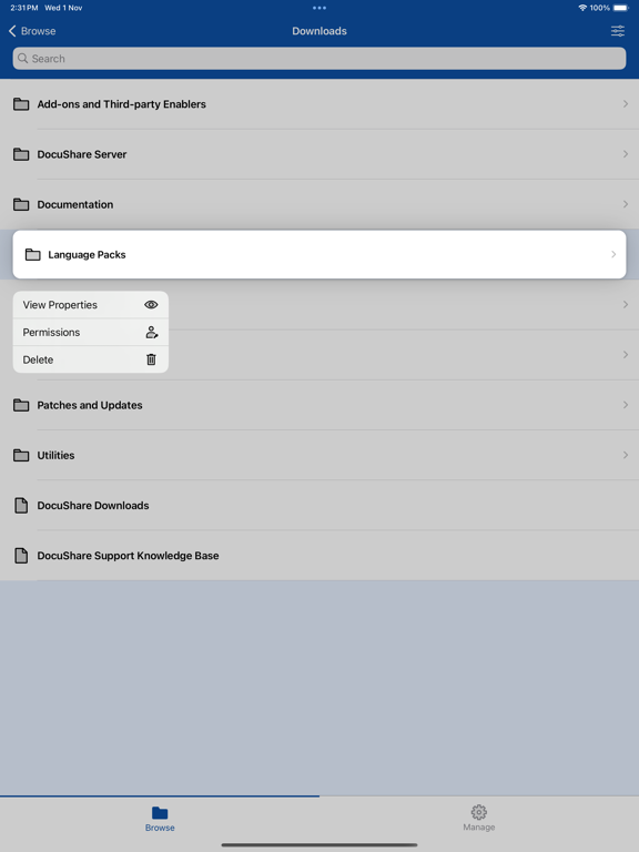 Xerox DocuShare screenshot 7