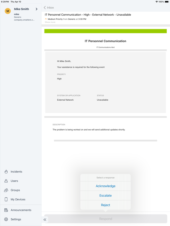 xMatters screenshot 5