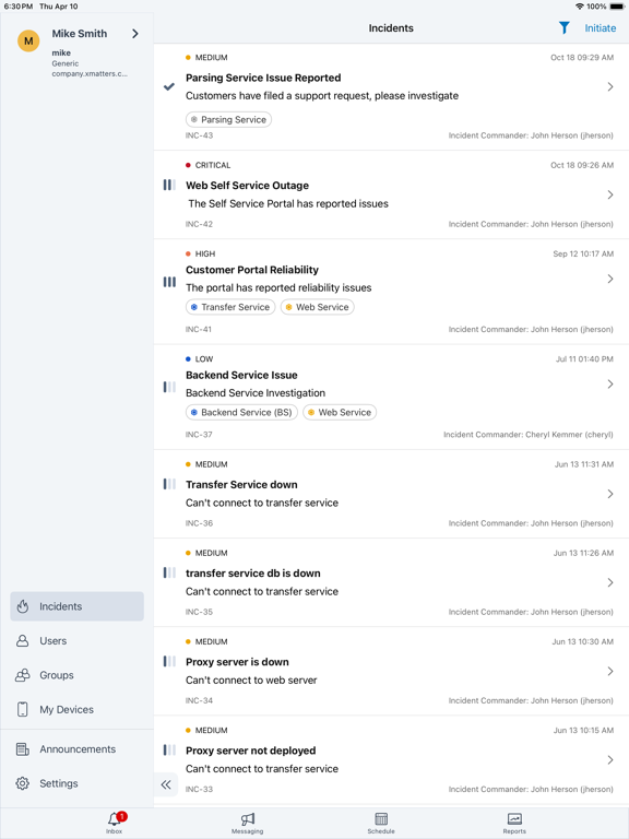 xMatters screenshot 2
