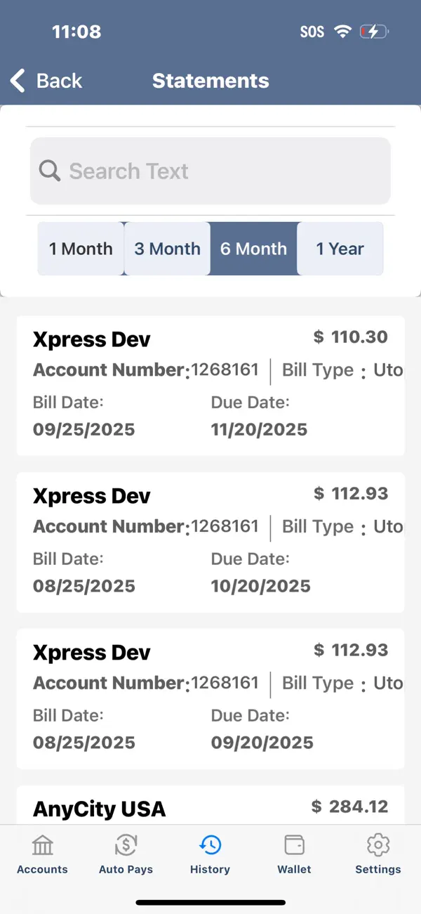 Xpress Bill Pay screenshot 1